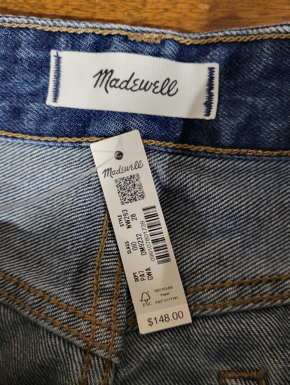 Madewell The Curvy Balloon Jean in Greendale Wash NW293 Size 28 NWT - Picture 8 of 9